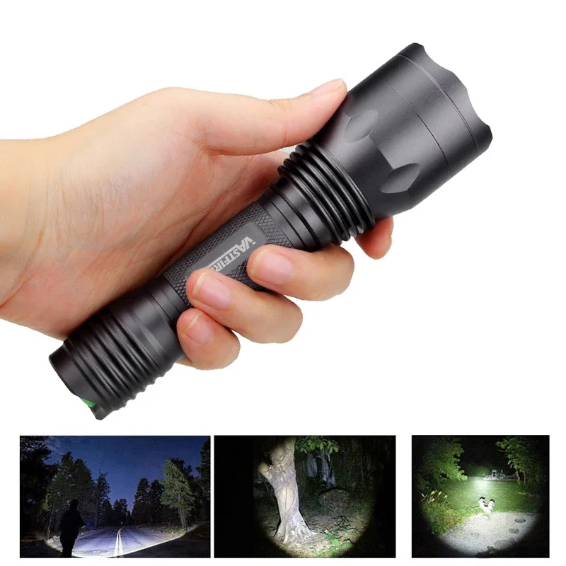 C10 Professional Green Hunting Flashlight Tactical 1-Mode High Light Weapon Light Rifle Scope Scout Lamp For Varmint Predator