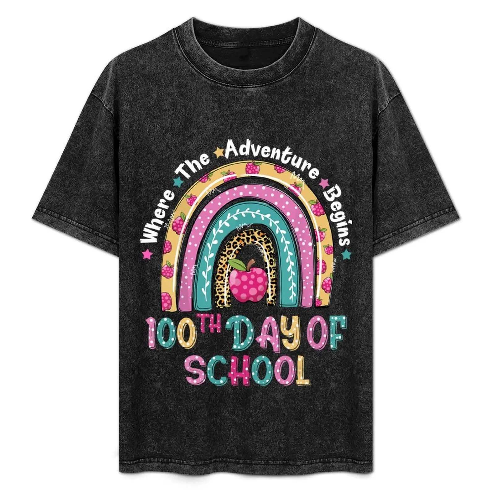 

100th Day Of School Teacher - 100 Days Smarter Rainbow T-Shirt Moisture Wicking Quick Dry Tee