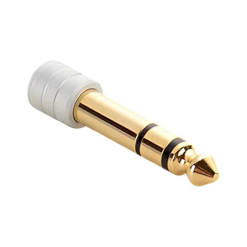 Microphone Adapter Stereo Headphone Jack Audio Plug Male to Female 35 Mm 635mm Golden