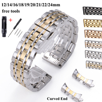 12/14/16/18/19/20/21/22/24mm Metal Strap for Tissot for Citizen for Longines Watch Stainless Steel Band for Amazfit Wristband