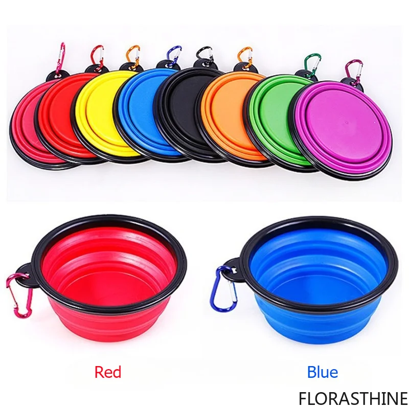 Pet folding bowl portable dog food bowl feeding water Cats and Travel Dogs Outdoor Pet Tableware