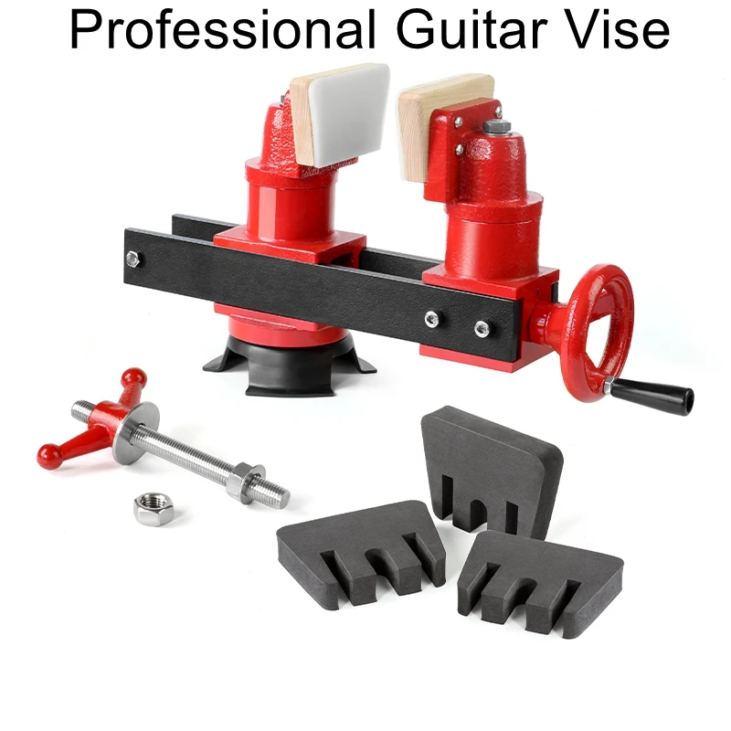 Instrument Repair Vise for Acoustic and Electric Guitars 360° Rotatable Bench Vise Woodworking Tool for Guitar Construction
