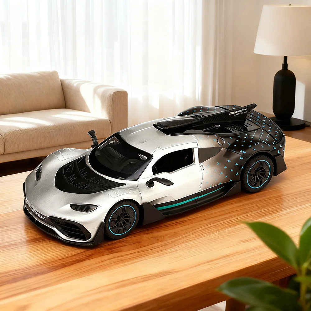 

1:32 ONE Pagani Zonda HP Diecast Alloy Models Toys Car Doors Opened Sound Light Pull Back Miniature Vehices Home Decor Ornaments