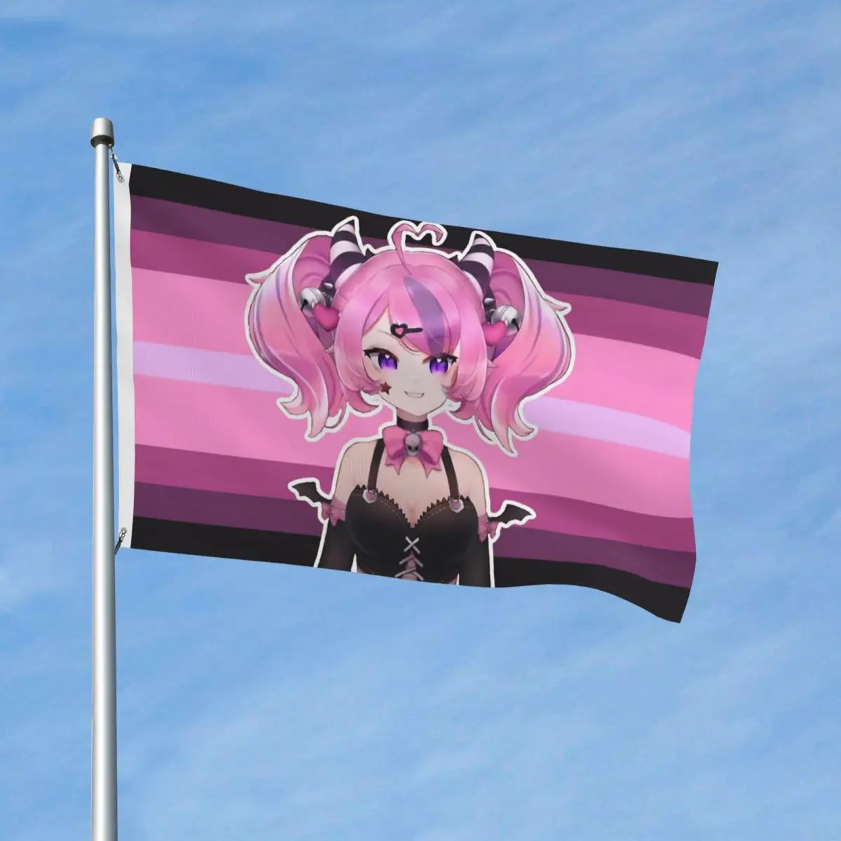 Ironmouse VTuber Flag Double Sided Outdoor Banner Virtual Vshojo 2 Grommets Home Room Dorm Wall Decor 3x5 FT