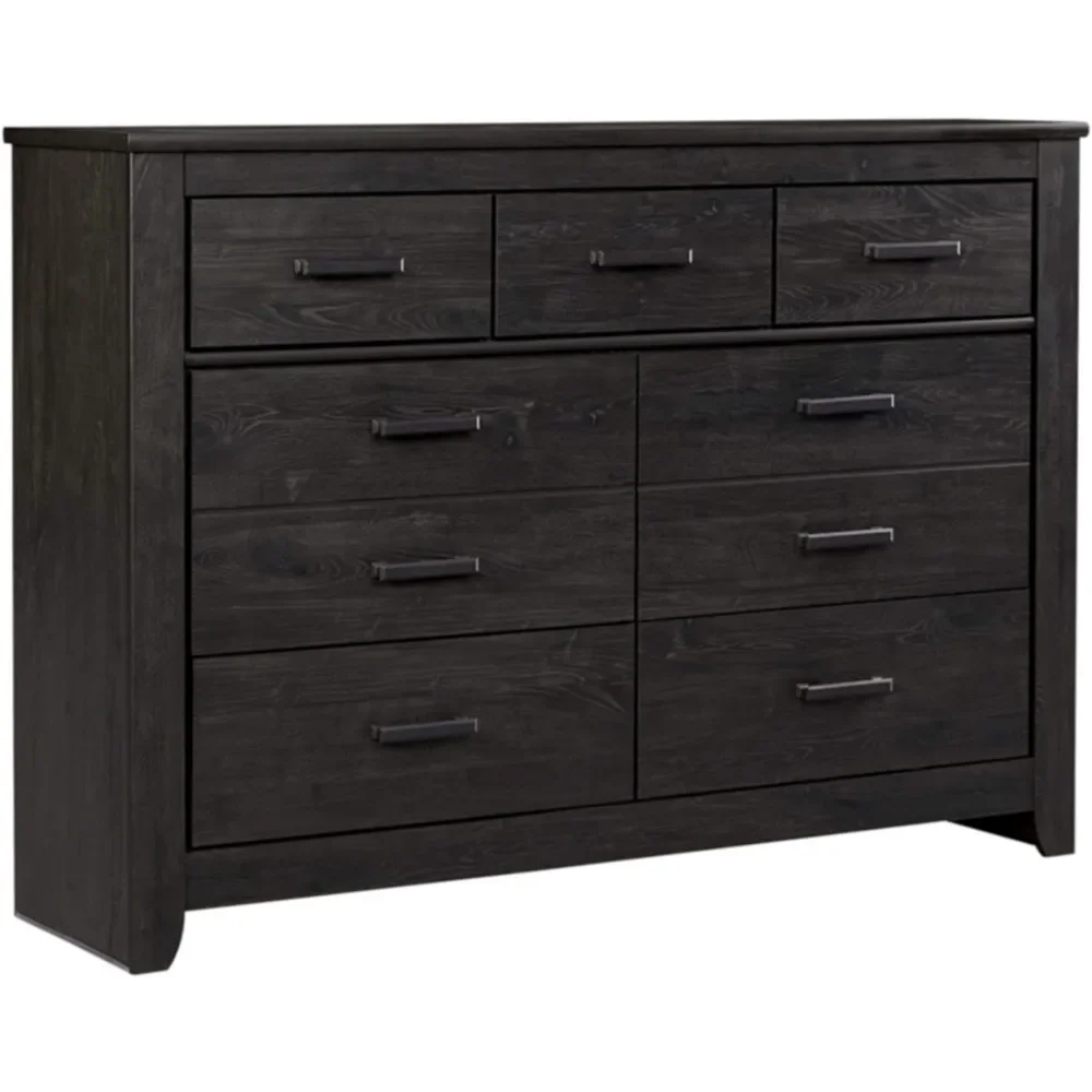 

Black Dresser,7 Drawer Contemporary style Brinxton Urban Contemporary Charcoal 16"D x 61.5"W x 43"H , Freestanding Wood Dressers