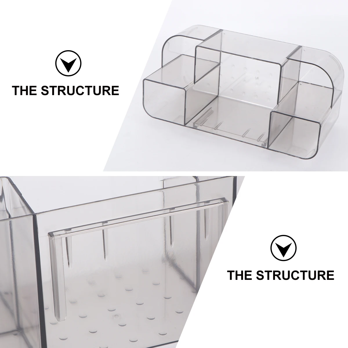 

1pc Hanging Box Stainless Steel Bathroom Storage Organizer Non-Perforated Wall Mounted Makeup Holder Easy Install Space