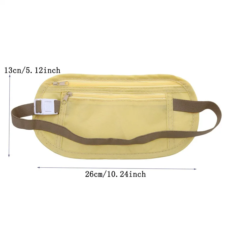 Invisible Travel Waist Packs Pouch for Passport Money Belt Bag Hidden Security Wallet Gift Travel Bag Chest Pack Money Waist Bag