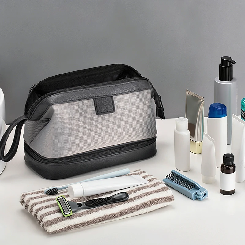 

Portable Toiletry Bag Waterproof Dry-wet Separation Large Capacity Travel Bath Bag Organizer Travel Cosmetics Storage Case