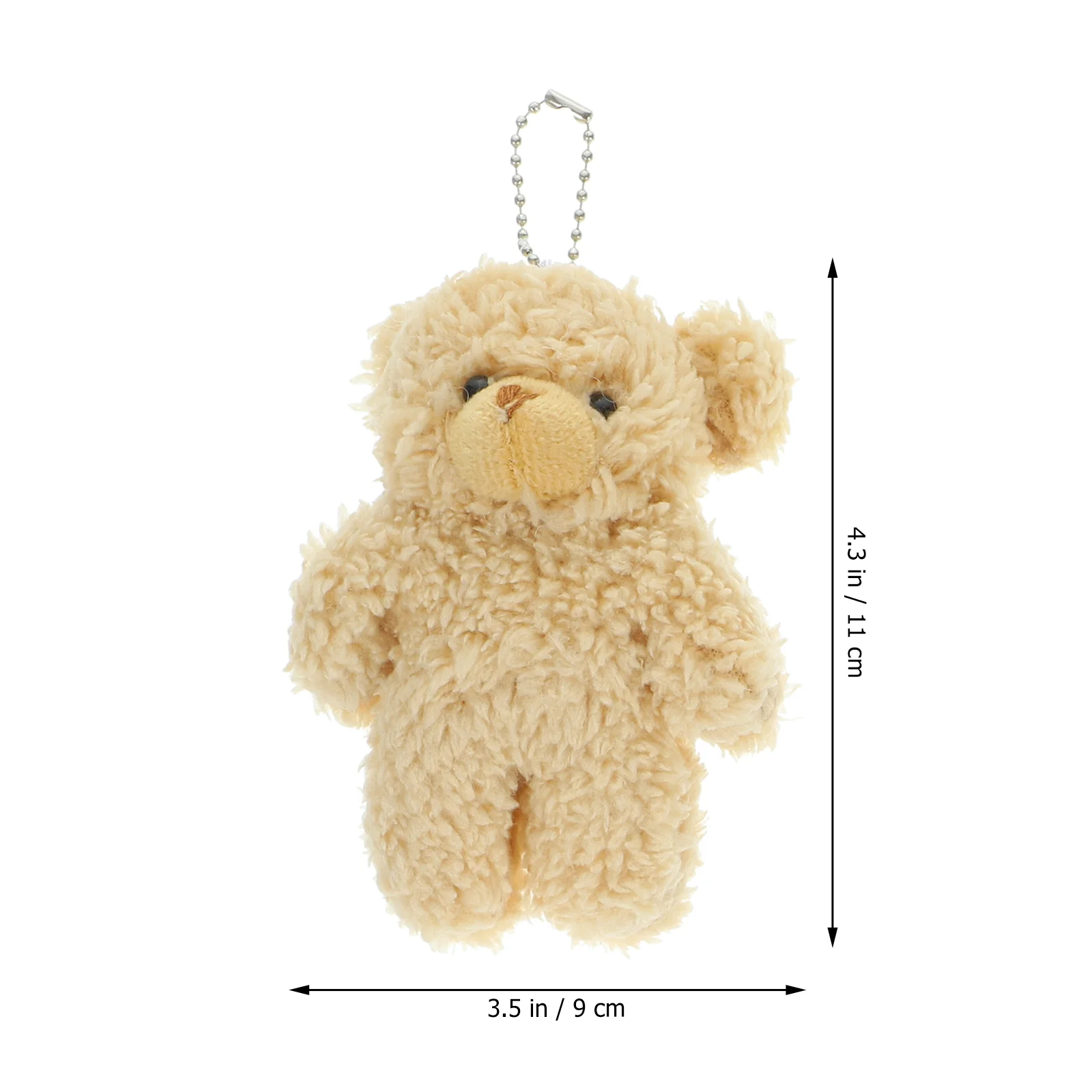 4 Pcs Plush Bear Keychain Mini Backpack Pendants Small Wallet Kids Keyring Aesthetic Cute Child Stuffed Animal