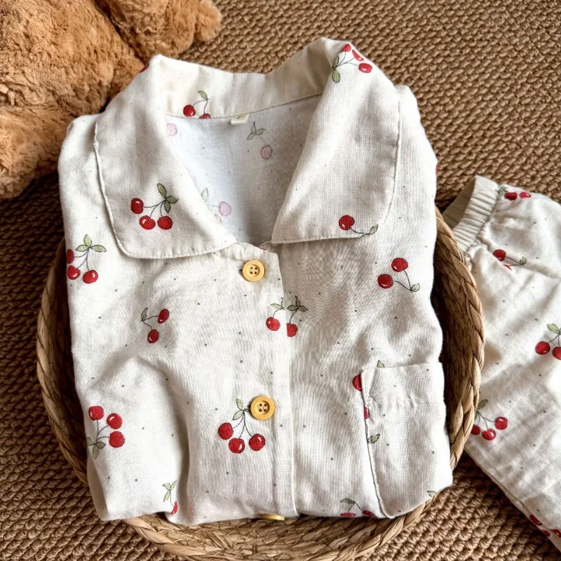 

Women's Pajama 2 Piece Set Spring/Autumn Long Sleeve Sleepwear Cartoon Print Women's Pajamas Soft Homewear 100% Cotton 2026