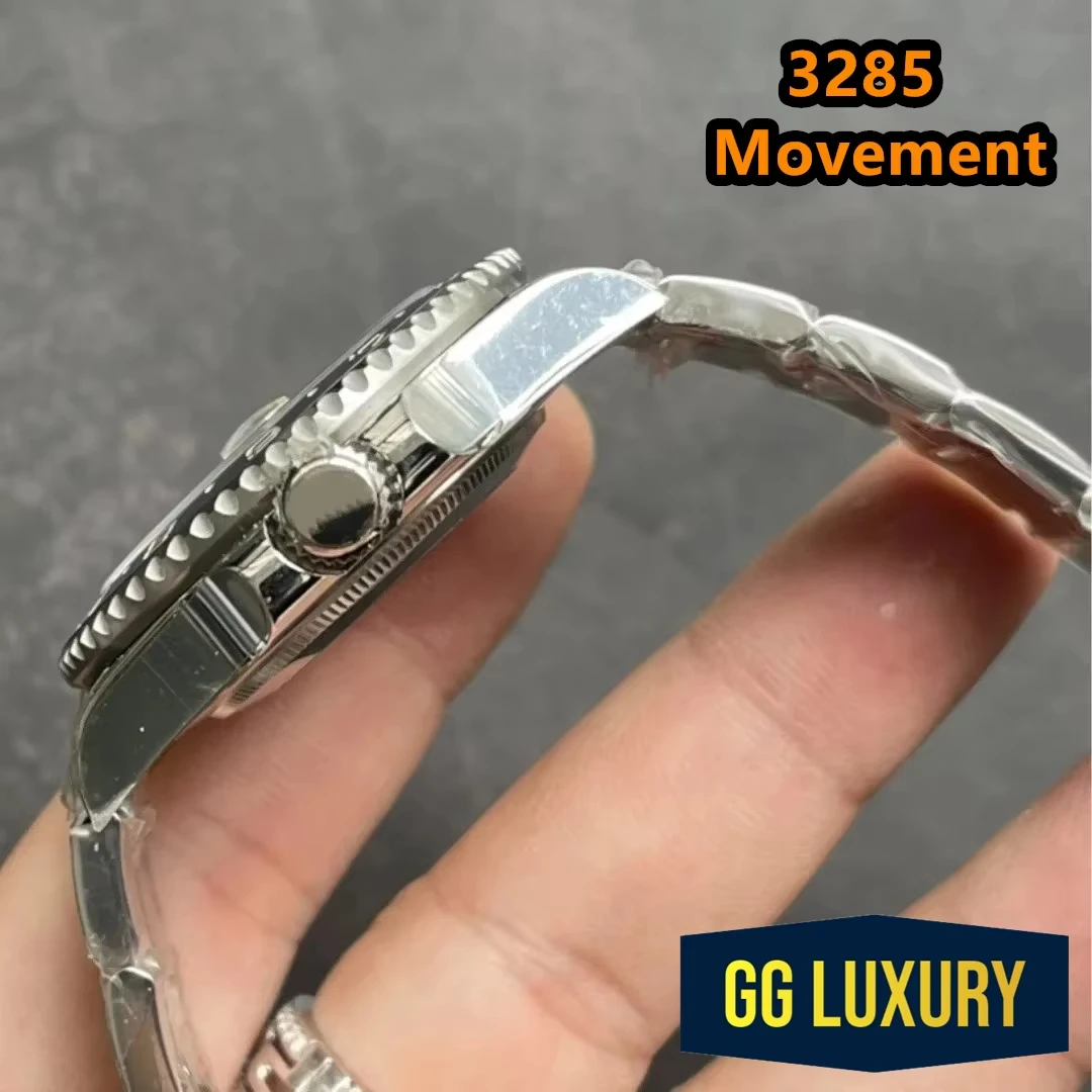 ساعة GG Luxury 3285 حركة GMT Master أوتوماتيكية ميكانيكية نظيفة/Vs/ARF Factory ساعة Pepsi Batman Rootbeer Sprite GMT