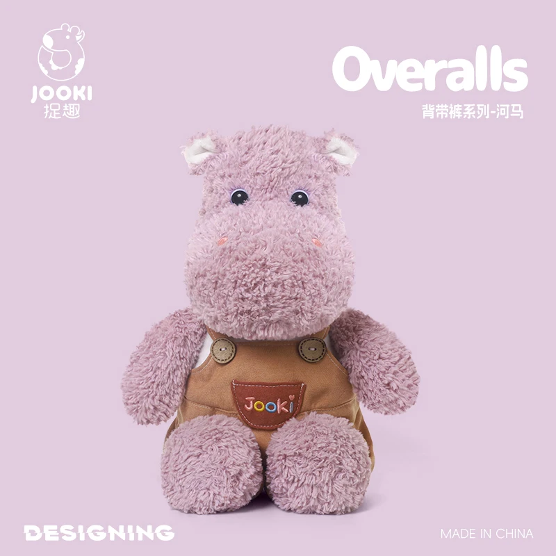 Cartoon 44 cm Dierenserie van Overalls Olifant Beer Kat Nijlpaard Koala Aap Zacht Knuffels Kussen Cadeau voor meisjes Jongens