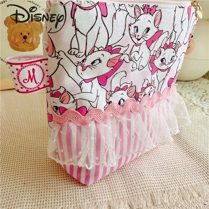 Disney Mary Cat 2024 New Women's Makeup Bag Fashionable High Quality Girl Zero Wallet Small Fresh Versatile Girl Handbag