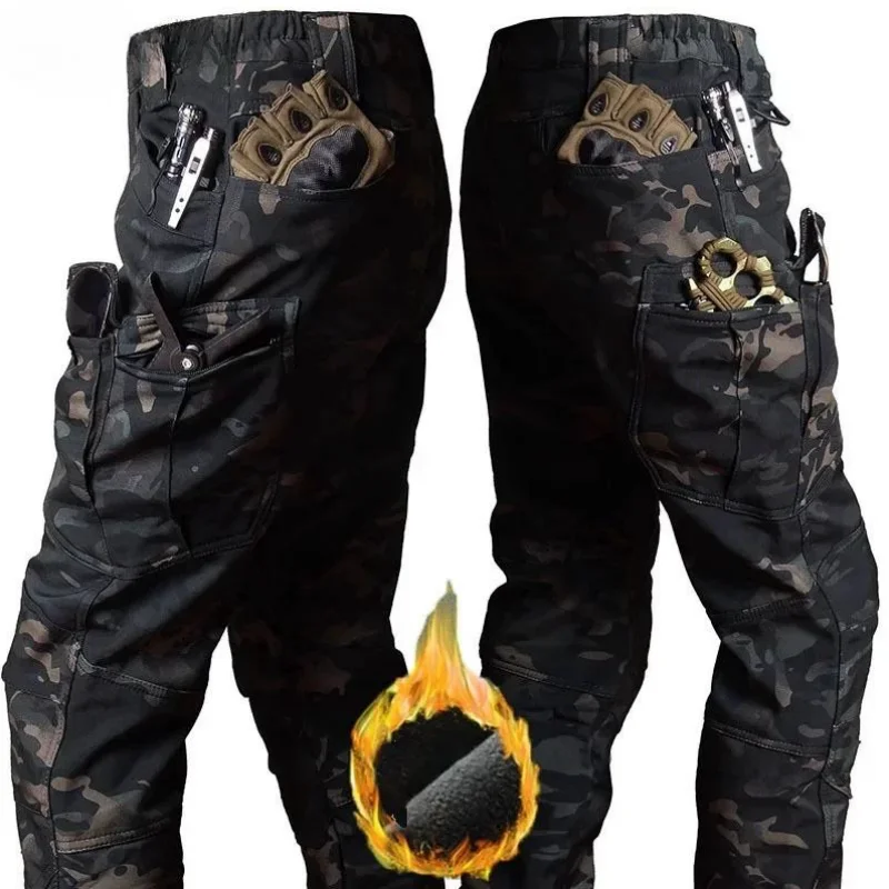 Pantalones tácticos X7 para hombre, pantalón de combate de camuflaje, impermeable, a prueba de viento, con bolsillos grandes, resistente al