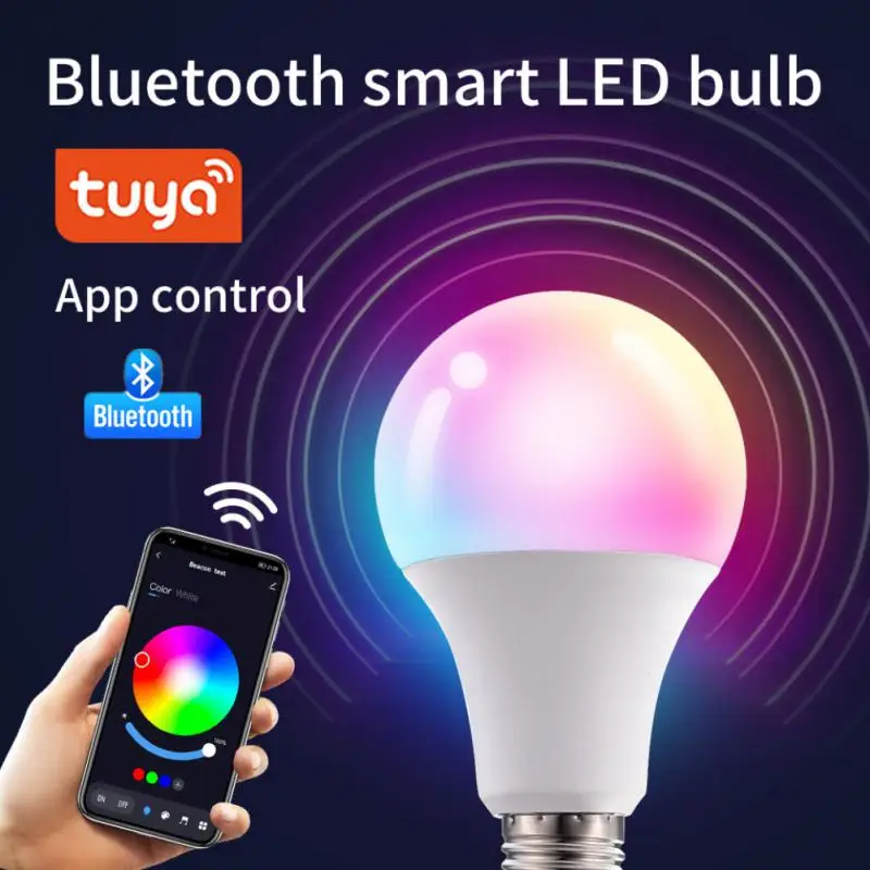 Wireless Tuya Smart Led Light Bulbs RGB CCT Lamp Smart Life App Control Dimmable 10W E27 Works With Alexa Home