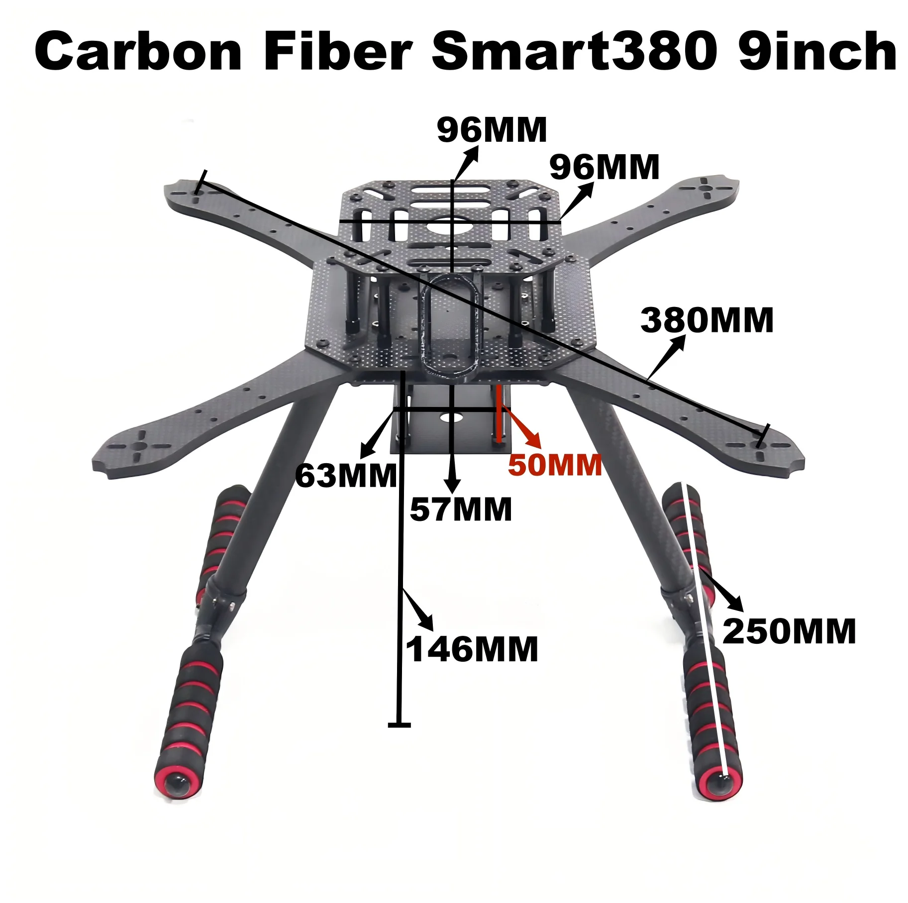 B-CUBE Smart380 450 9/10inch FPV Drone Frame Kit Carbon Fiber Racing Quadcopter Freestyle INAV Beatflight F722 Flight Control