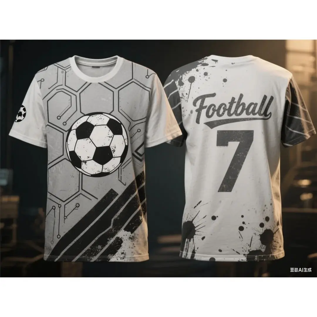 قميص كرة القدم للرجال الصيف الرياضة في الهواء الطلق التجفيف السريع اللياقة البدنية التدريب جولة الرقبة تي شيرت ثلاثية الأبعاد الطباعة أعلى تنفس قصيرة sle #2