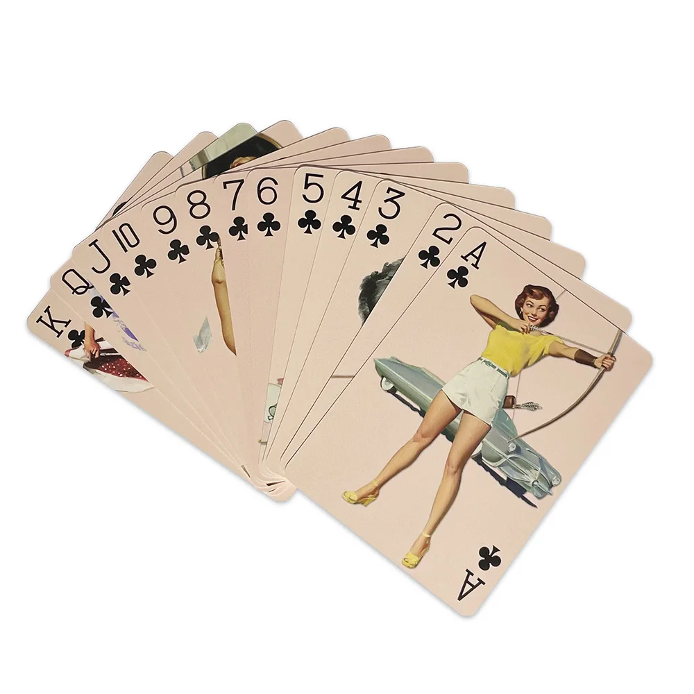 American Retro Sexy Beautiful Lady Bikini Cute Girls Game Poker Cards Vintage Retro Classic Collection Poker Playing Cards