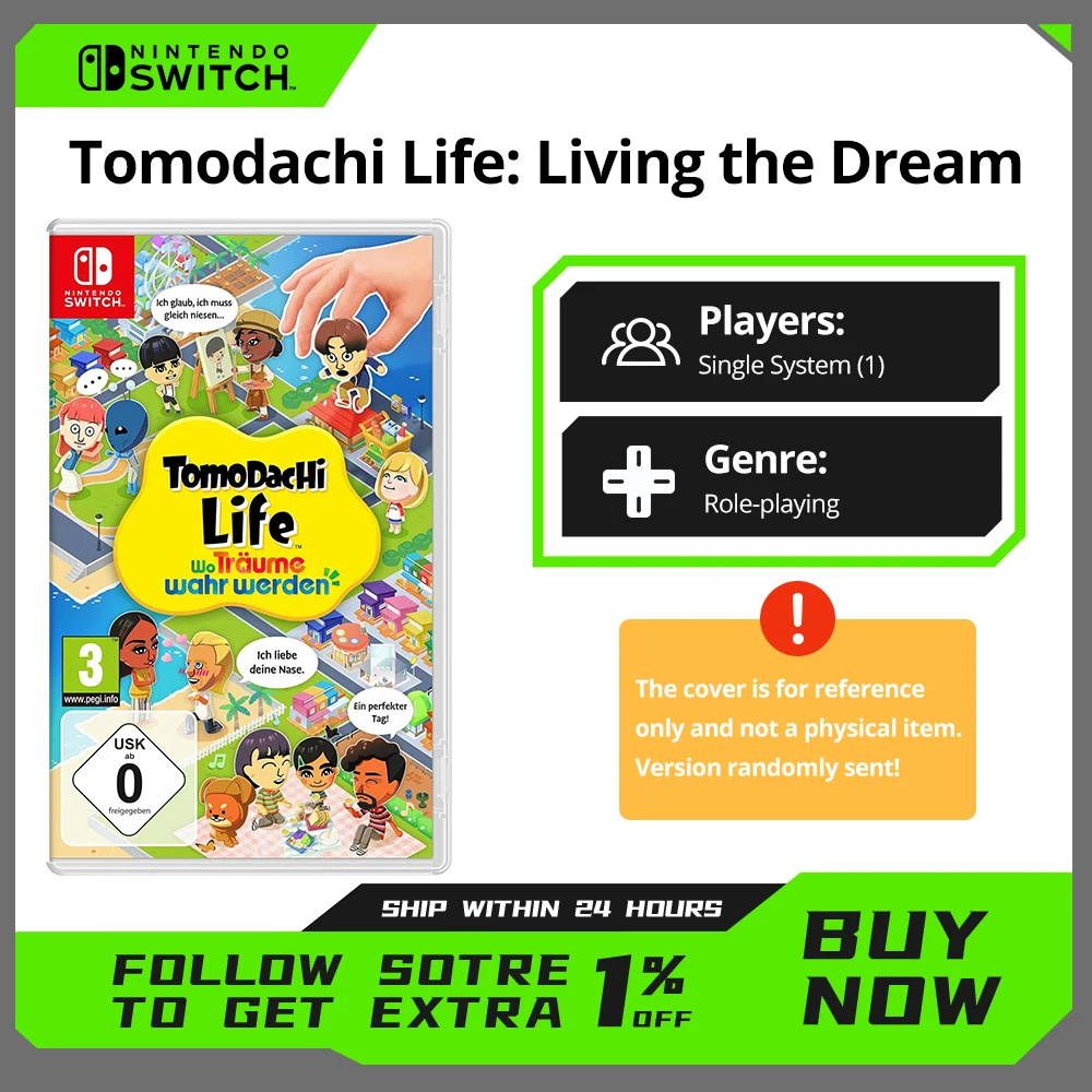 Tomodachi Life ™ Living the Dream - Ofertas de juegos para Nintendo Switch, juegos en tarjeta física, compatibles con TV, modo de mesa y portátil