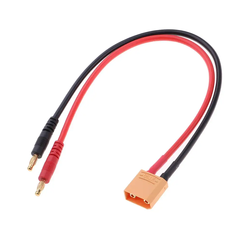 RC XT90 lipo Battery Cable xt90 to 4.0 Banana Plug Lead 12AWG 35.5cm