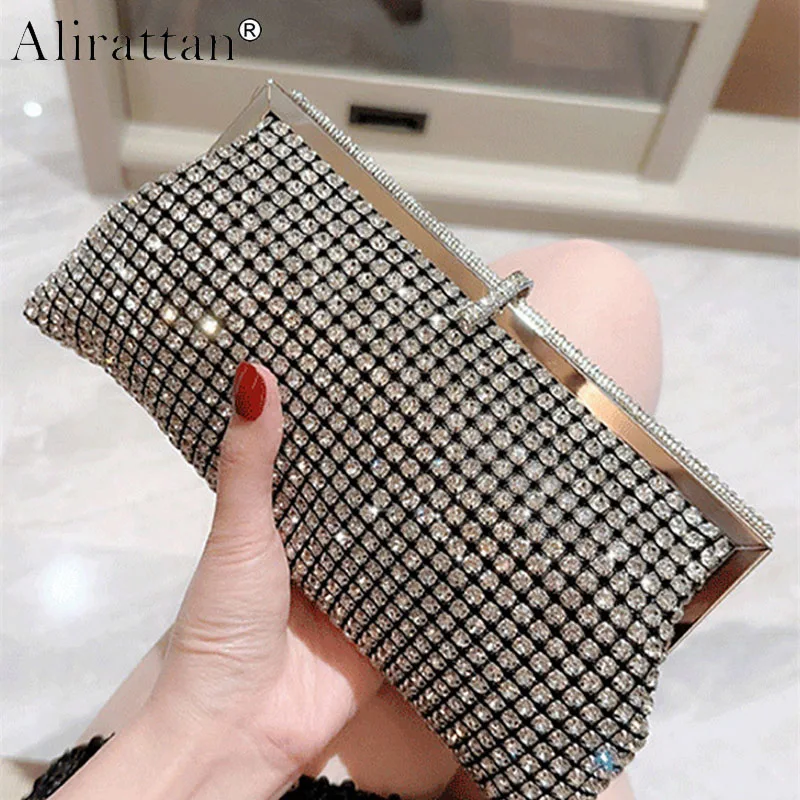 

Women New Diamond Evening Clutch Bag,Fashion Design Wedding Party Pouch Wallet Bag Female Chain Shoulder Crossbody Bag
