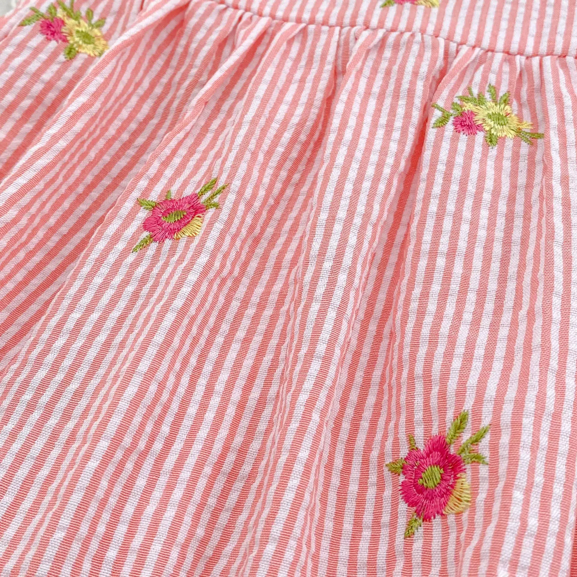 2026 Sommer 0-24M Baby Mädchen Flügelärmel Baumwolle Stickerei Baby Body 2-6 Jahre Süße Partykleider Schwesterkleidung – Detail 30