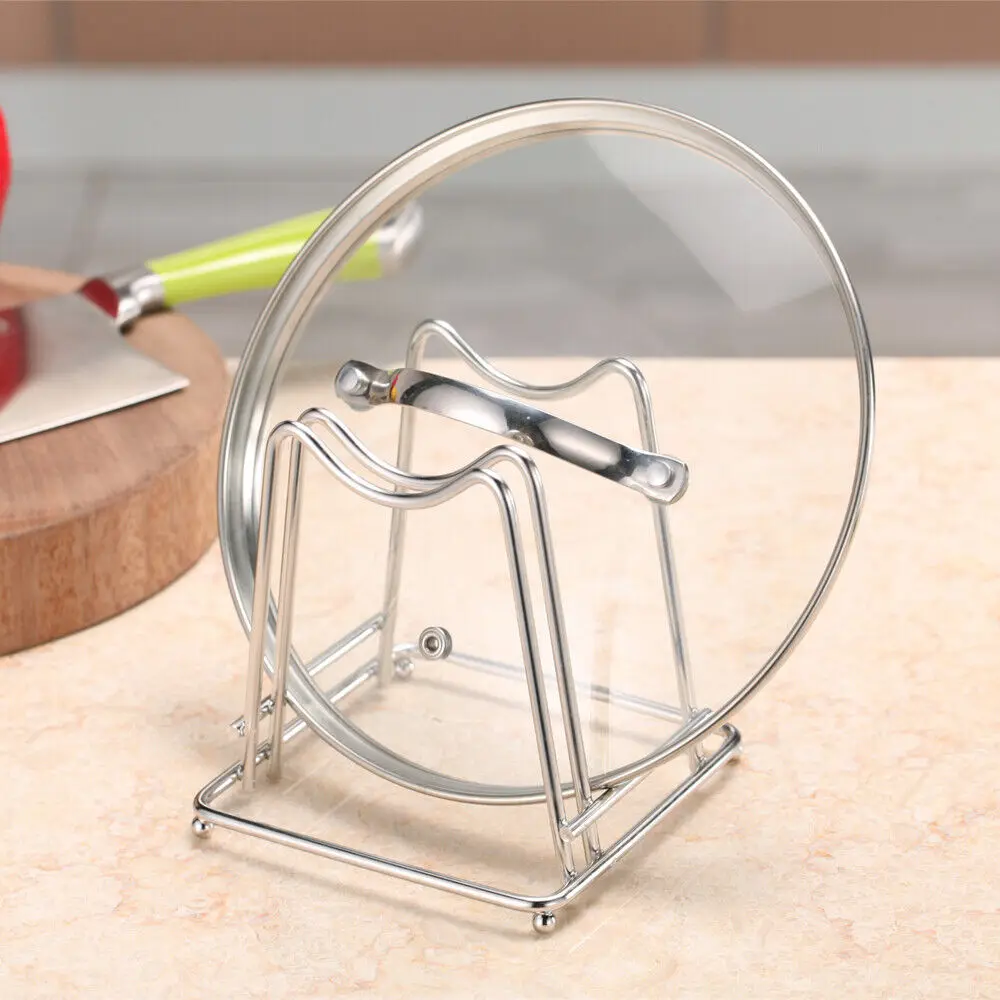 Stainless Steel Cutting Board Holder Chopping Lid Stand Rack Organizer Tool