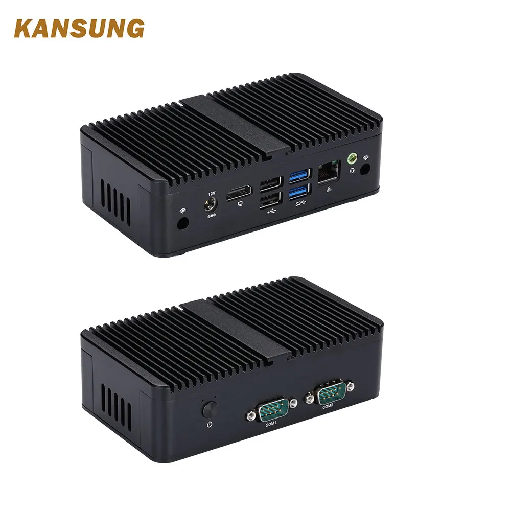 KASNUNG Mini PC Gemini Lake Celeron J4105 J4125 Quad Core 4GB Ram Geïntegreerde Nettop Draagbare X86 Desktop Kantoorcomputer