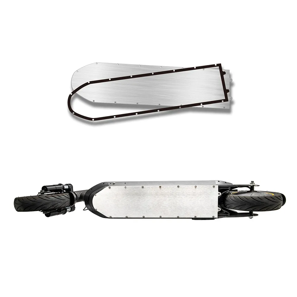 Stainless Battery Bottom Cover With Waterproof Ring 530x133 Mm For Ninebot Max G30 E-Scooter Chassis Shield Protection Cover image 5