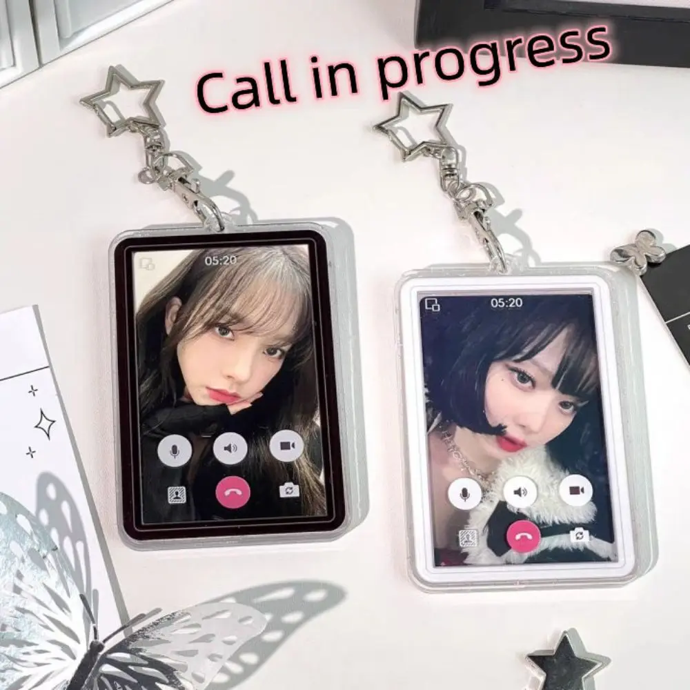 New Trend Video Call Card Sleeve Korean Ins Idol Card Holder 2024 Kawaii Photo Cards Storage Case Display Sleeves Bag Pendant