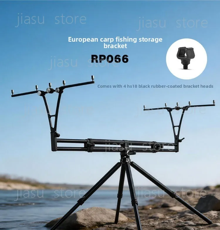 RP066 All Metal Quick Folding Quad Head Fishing Rod Holder, Multi-angle European Sea Rod Foldable Support Bracket