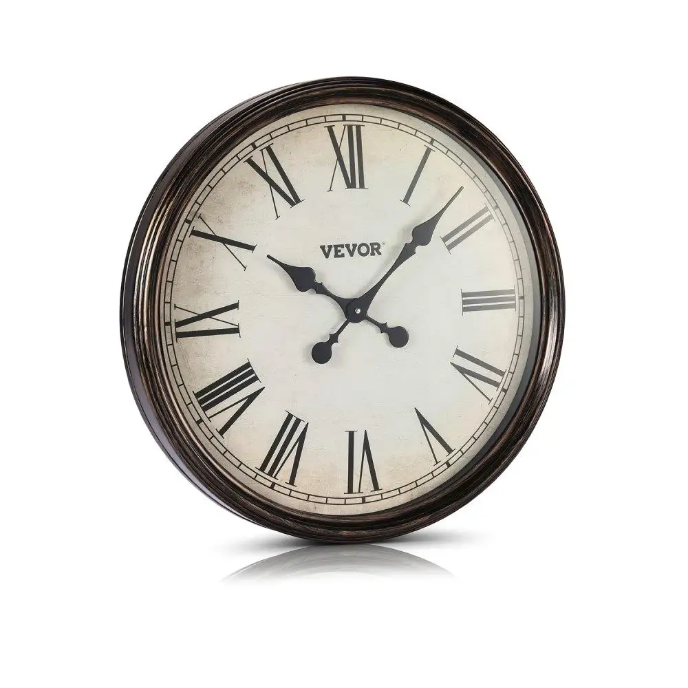 

20 Inch Roman Numeral Wall Clock Battery Operated Silent Movement Home Decor for living Room Stylish Timepiece