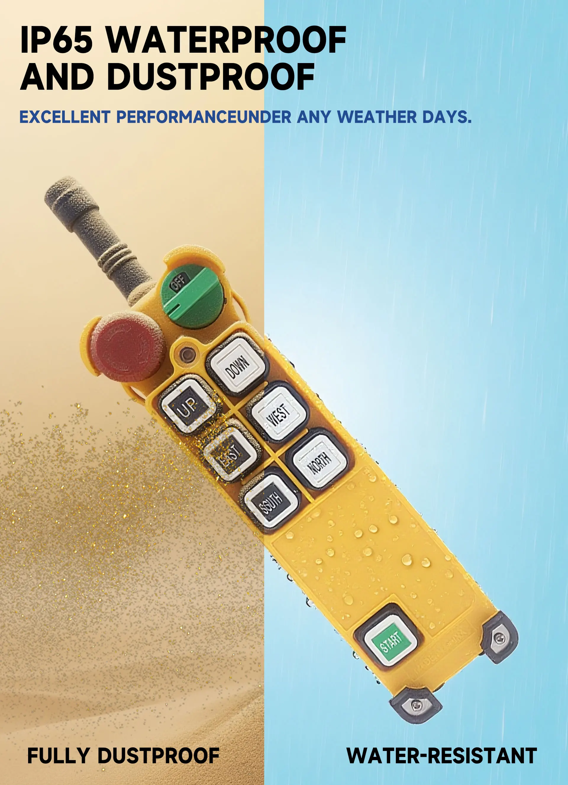 F24-6S 6 keys single speed Industrial Wireless Radio Crane Remote Control switches Hoist overhead bridge Crane Controller