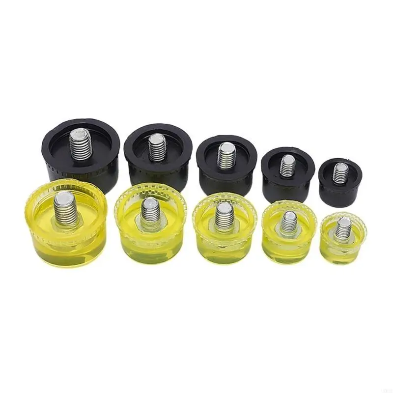 

Multipurpose Rubber and Plastic Hammer Head Replacement Set Yellow Black Tip for DIY Projects Accurate and Safe Striking