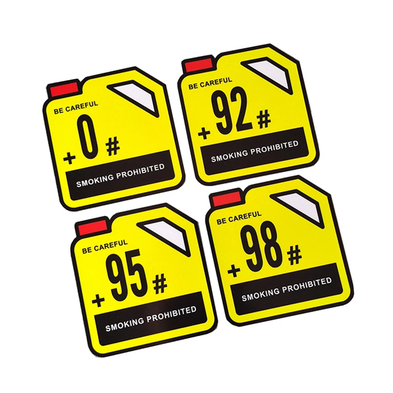 Interesting refueling reminder stickers +0 +92 +95 +98 oil number reminder car stickers decorative creative cute car stickers.