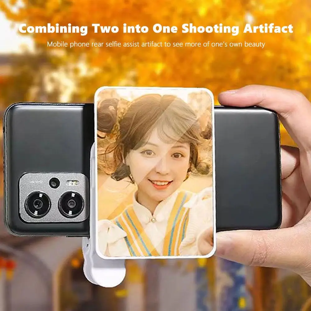 2in 1 Photography Tool Mobile Phone Shooting Mirror Mobile Phone Reflection Clip Selfie Reflector Sky Mirror