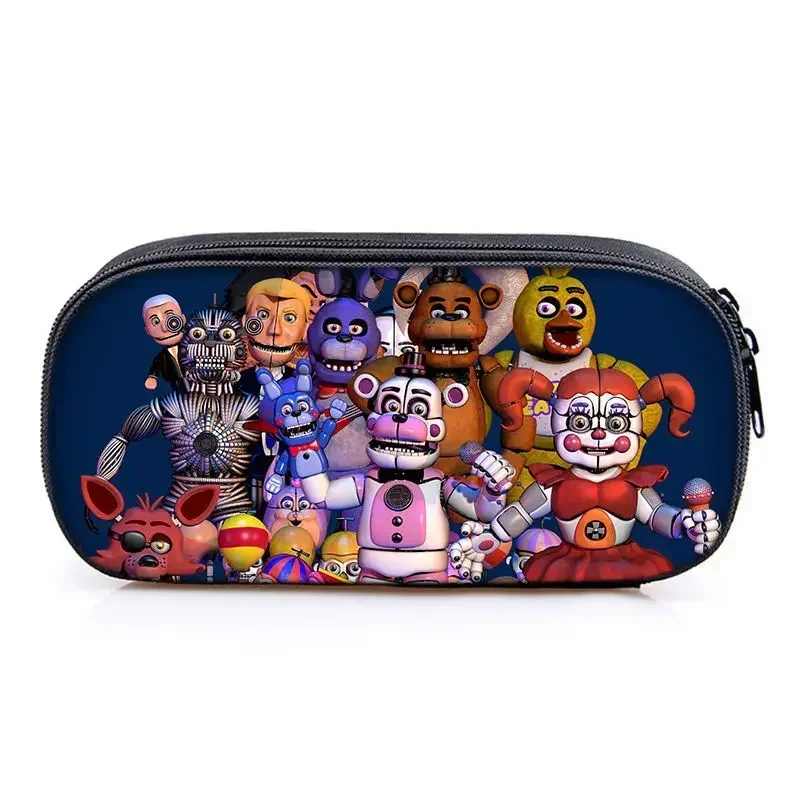 FNAF Pencil Case Kawaii Anime Figure Bag Game Five Night At Freddy Pencil Cases Pouch Stationery Back To School Supply Kids Gift