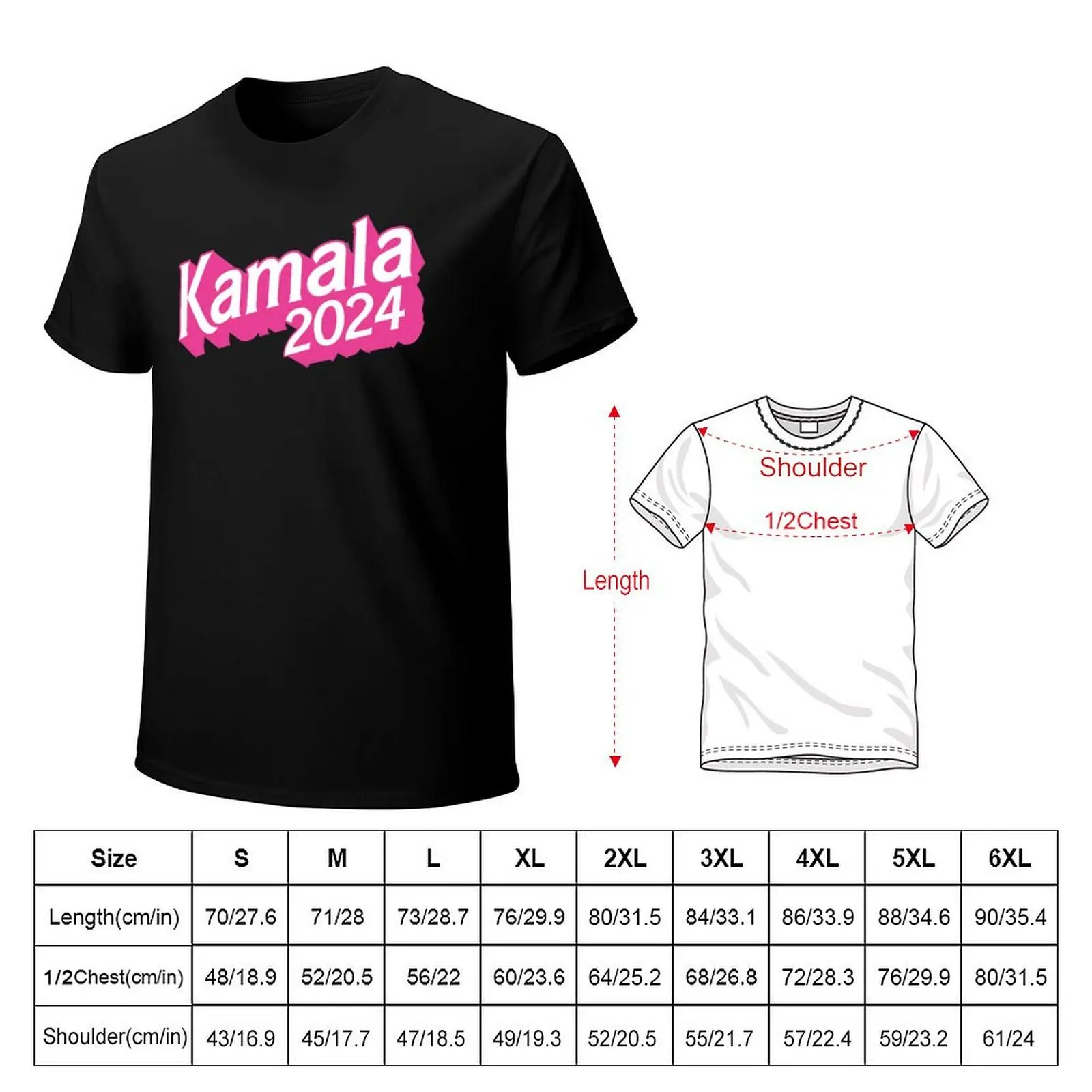 Kamala 2024 Pink T-Shirt All Match Basic Short Sleeve Top