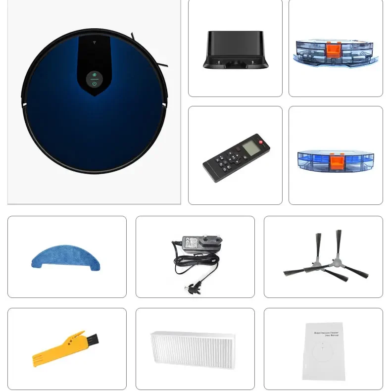 High quality robot vacuum cleaner mopping cleaning Alexa Google wifi wet and dry house cleaning robotic vaccum cleaner