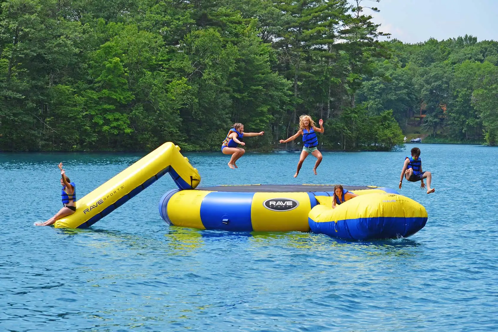 Outdoor Floating Water Park Sea Trampoline Huge Water Inflatable Bungee Trampoline for Sale