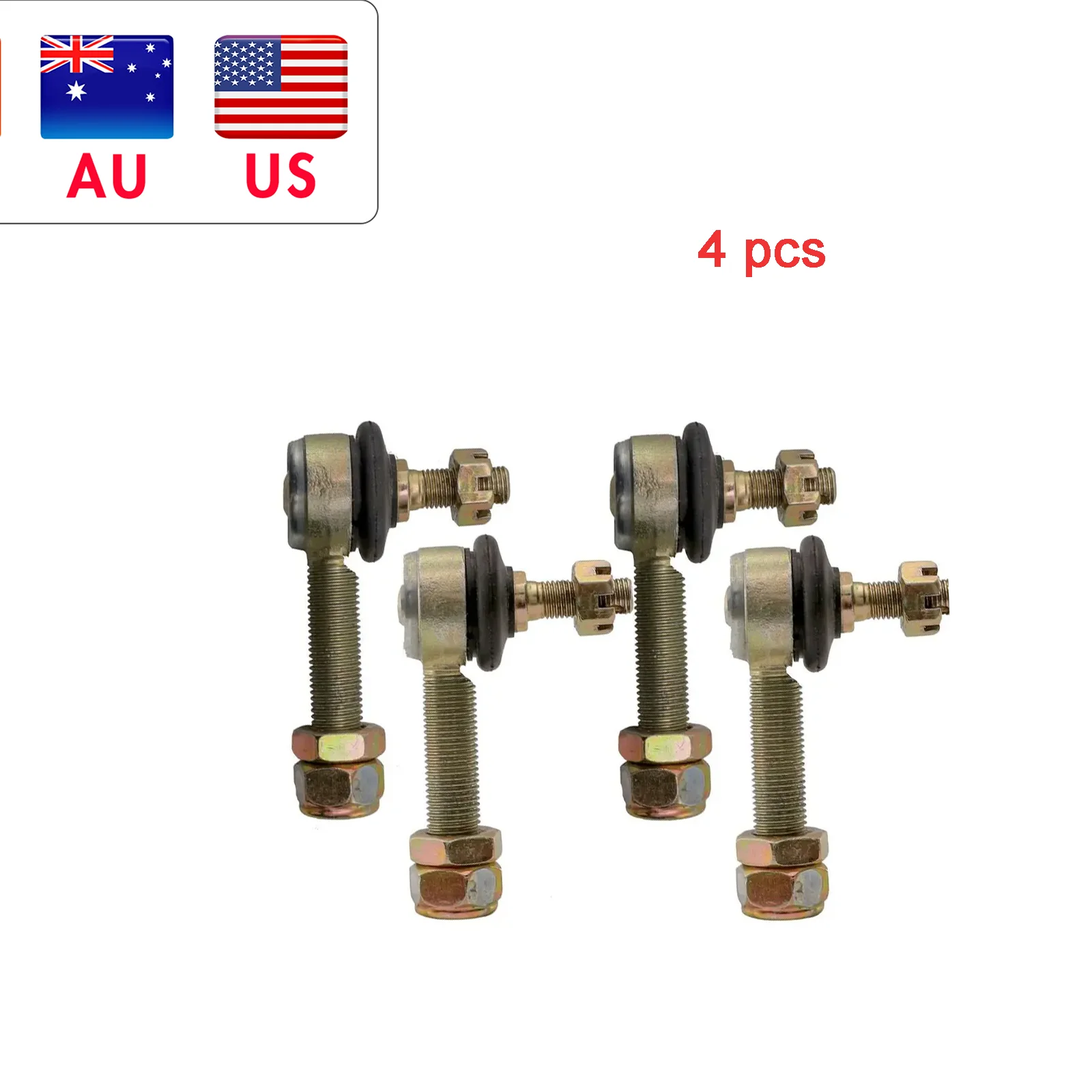 

4pc 10mm Tie Rod End Ball Joint ATV Quad Go Kart 4 Wheeler Taotao Coolster Buggy Accessories for Vehicles