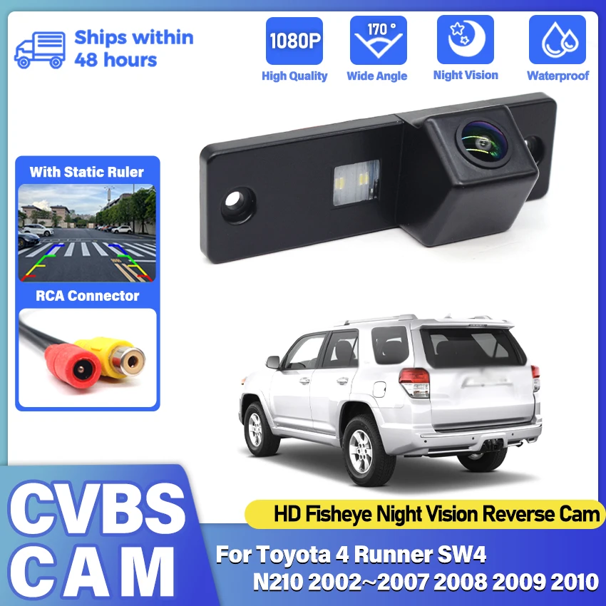 Rear Camera For Toyota 4 Runner SW4 N210 2002~2007 2008 2009 2010 HD Night Vision CCD Rear View Camera License Plate Camera