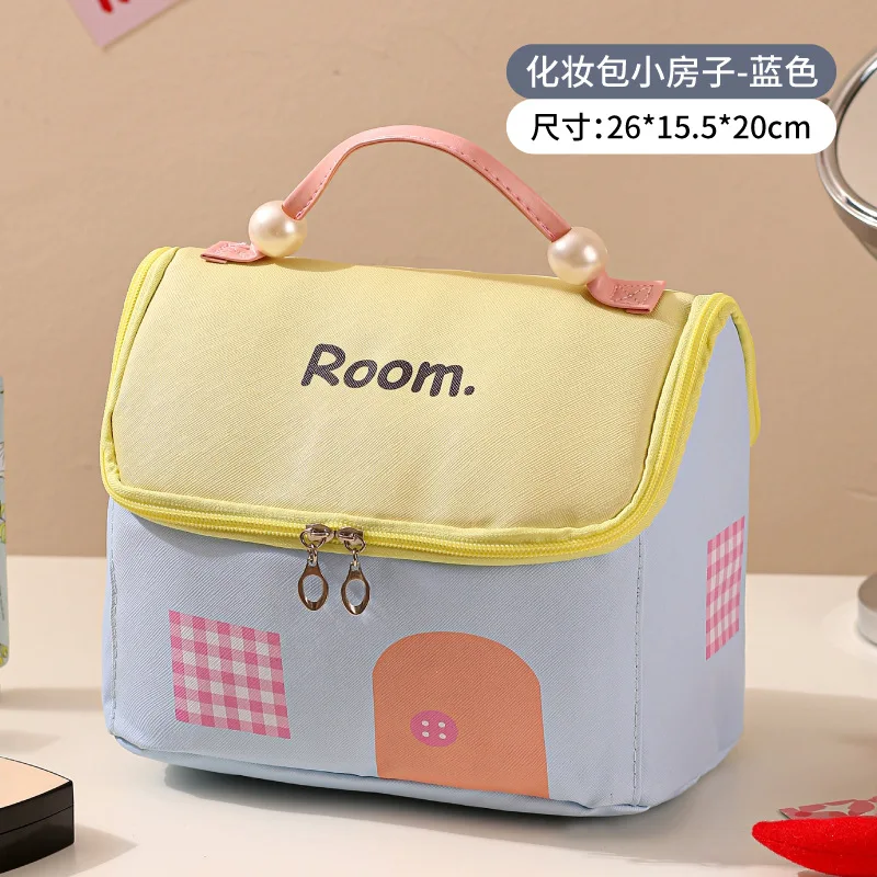 جديد متعدد الأغراض فتاة الكرتون حقيبة مستحضرات تجميل سعة كبيرة مقاوم للماء حقيبة غسيل السفر حقيبة مستحضرات تجميل محمولة حقائب للمرأة