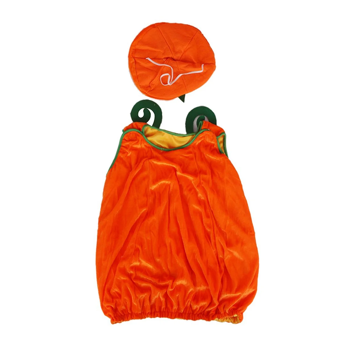 

Pumpkin Child Dress Hat Suit Soft Comfortable Halloween Costume for Boys Girls 120cm Pumpkin Outfit Clothes Halloween Costume