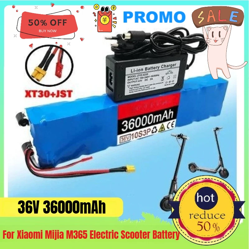 

10S3P 36V 36Ah for Xiaomi Mijia M365 Electric Scooter Pack BMS Board Battery