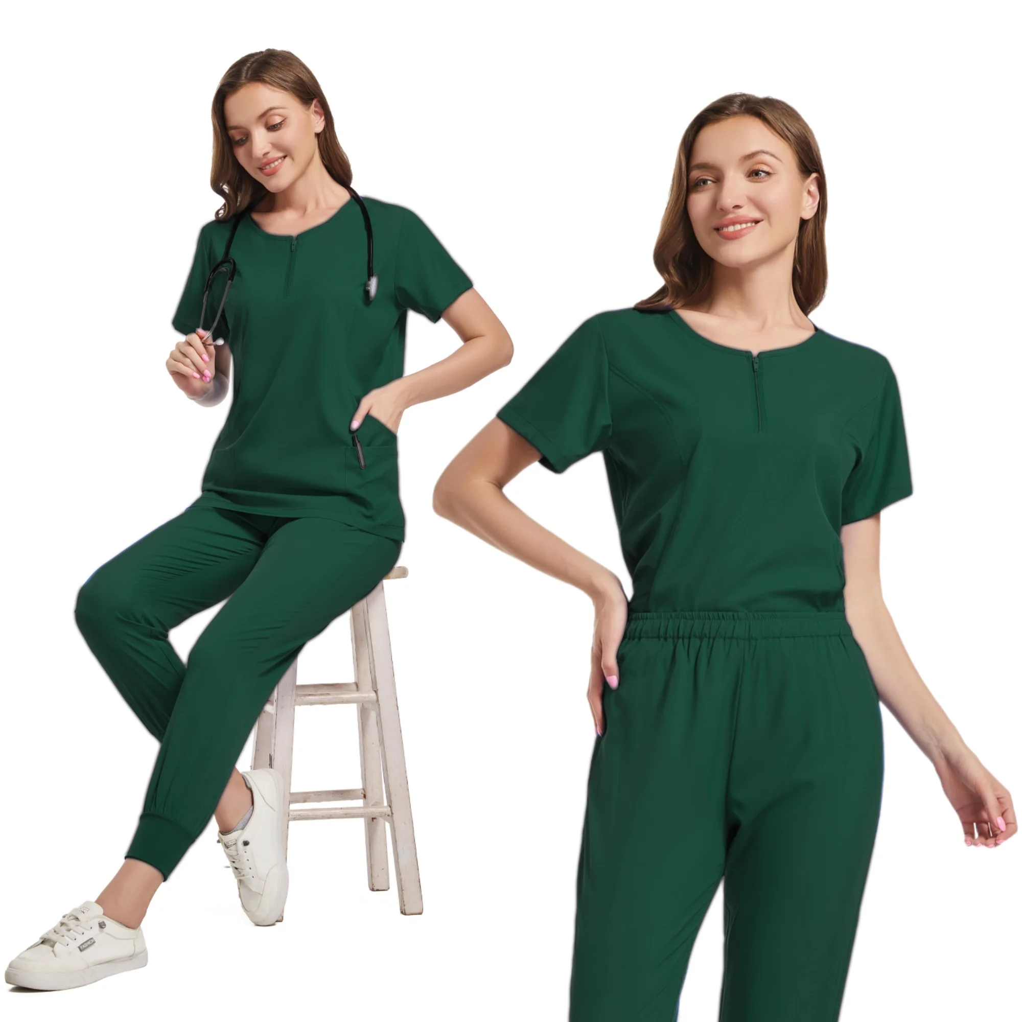 Chirurgische Uniformen Vrouw Verpleegkundige Artikelen Scrubs Medische Uniformen Vrouwen Tandarts Medische Kleding Joggers Scrub Sets Voor Ziekenhuis