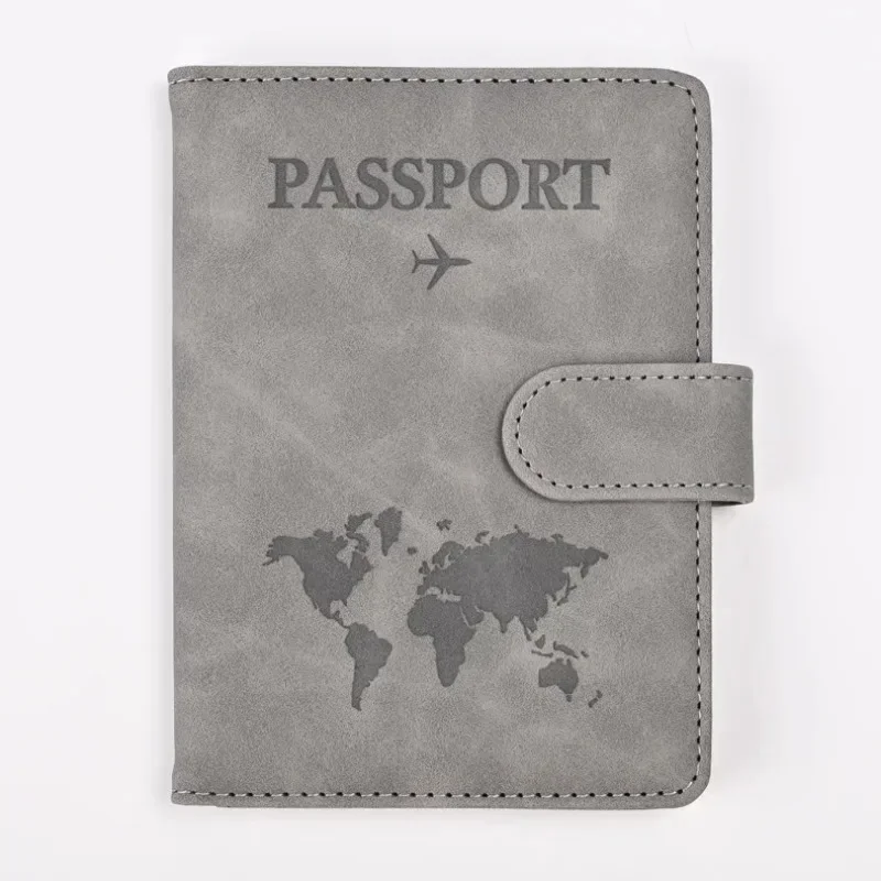 Fundas para pasaporte para hombre y mujer, porta pasaporte con estampado de letras, Clips para billetes de vuelo, tarjetero para tarjetas de crédito