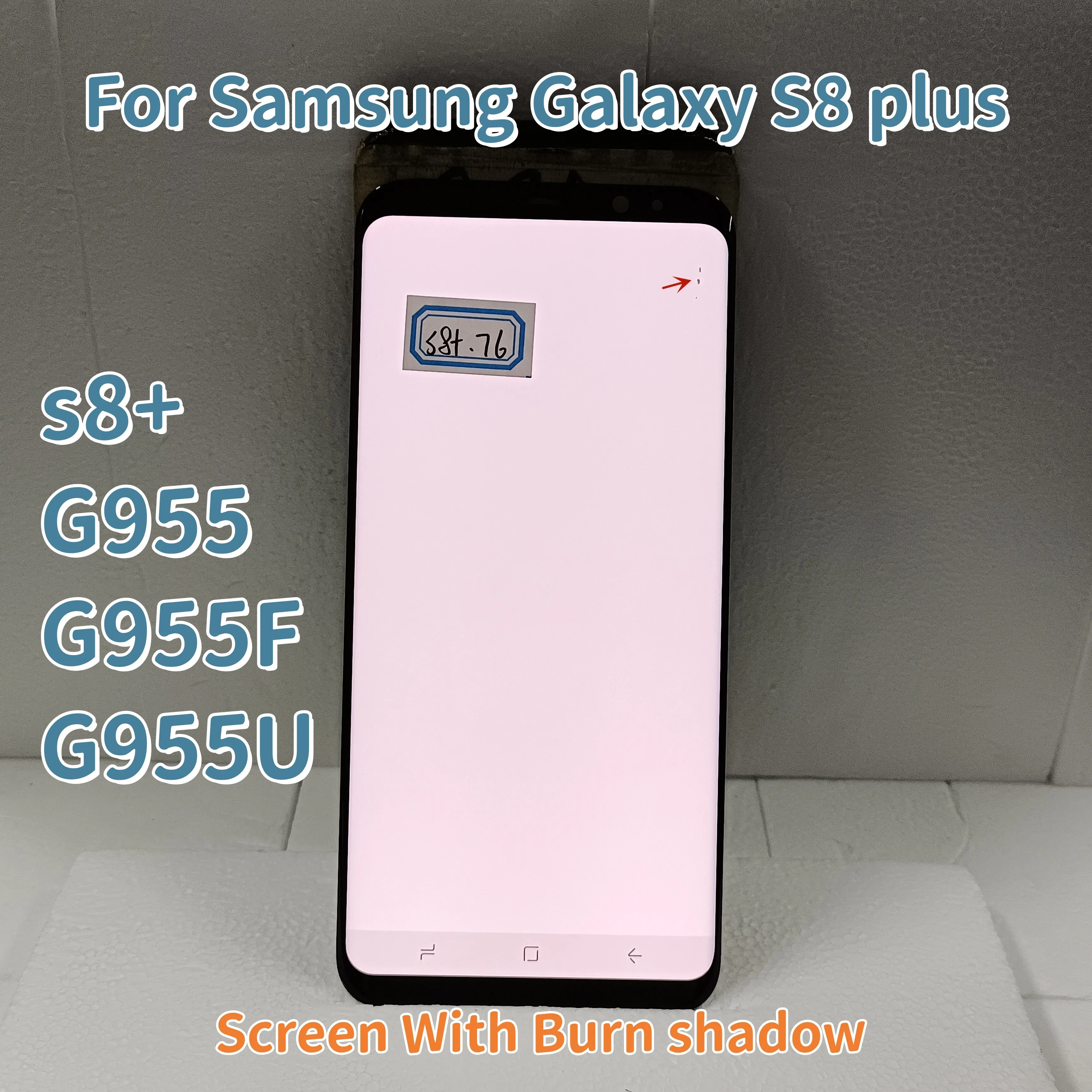 

Tested With Burn Shadow AMOLED Display No Frame For Samsung S8 Plus LCD Touch Screen G955 G955F G955U Display Screen Digitizer