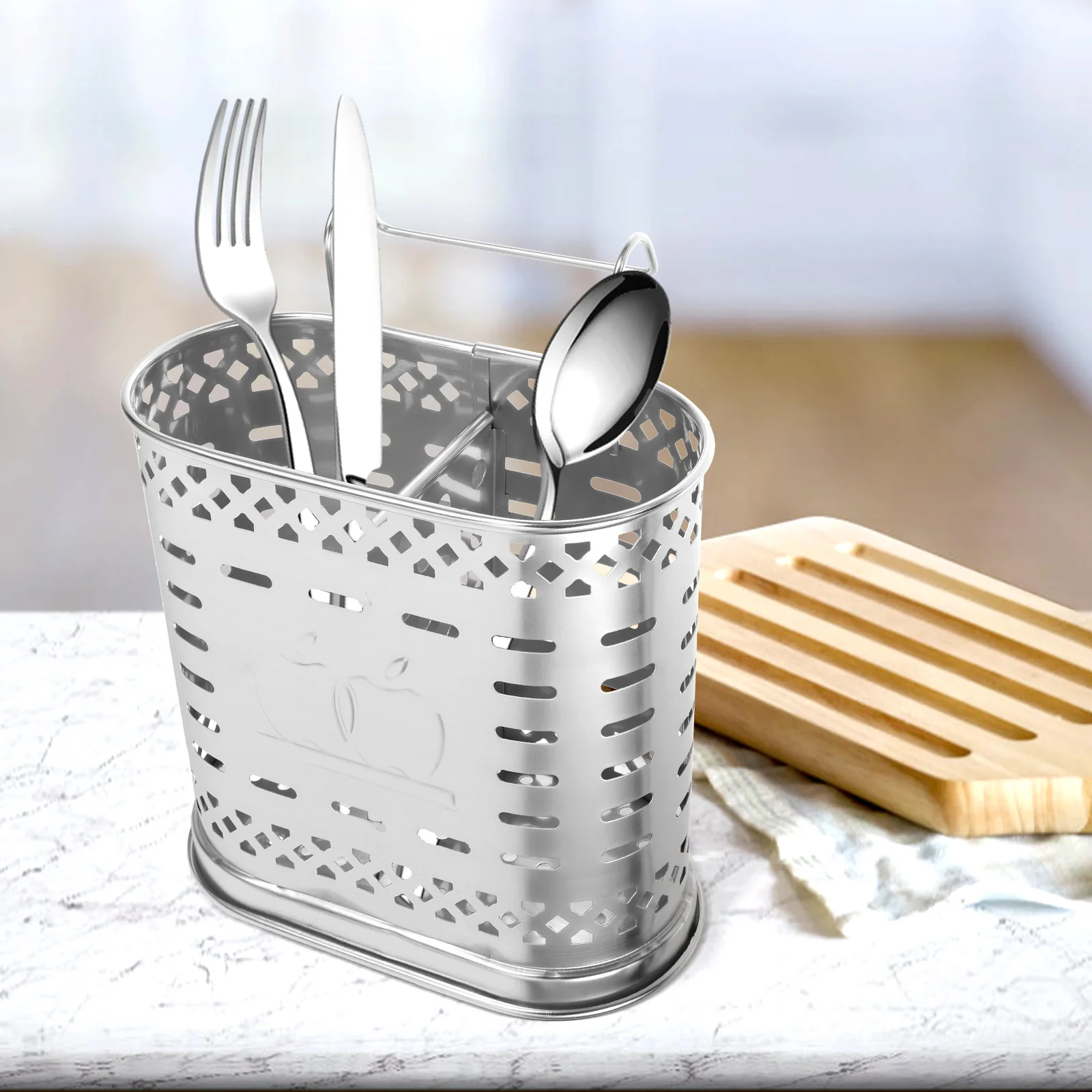 

Stainless Steel Chopstick Holder Utensil Drying Rack Dishwasher Compatible Cutlery Drainer Small Kitchen Counter Racks