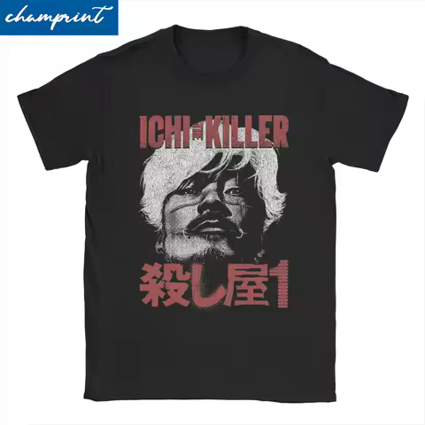 Black Metal for Men Women T Shirts Ichi The Killer Vintage Tees Short Sleeve Round Collar T-Shirt 100% Cotton Gift Idea Clothes